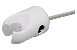 [4576] Holder, L/R, Auto HP, Molded, Normally Closed, White w/Sterling Tubing