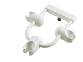 [8241] Horseshoe Holder Bar w/Standard Holders, White