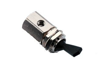 [7025] Toggle Valve, Momentary, 3-Way, Normally Closed, Black