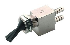 [7168] Toggle Valve, Momentary, Rear Ported, 2-Way, Black