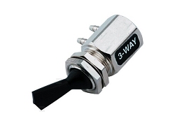 [7847] Toggle Cartridge Valve, On/Off, Side Port, 3-Way, Normally Closed, Black