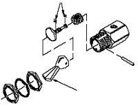 [7902] Toggle Valve Replacement Cartridge, On/Off, 3-Way, Normally Closed, Blue w/ Black Toggle