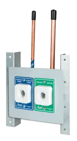 [9013-1021] Chemetron Style Double Outlet Concealed Nitrous Oxide – Oxygen
