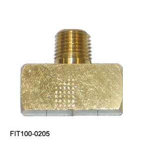 [03012406] Tuttnauer Brass "T" 1/4F X 1/4M X 1/4F