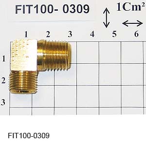 [03012705] Tuttnauer Fitting 1/4 NPT X 5/16 Tube Elbow
