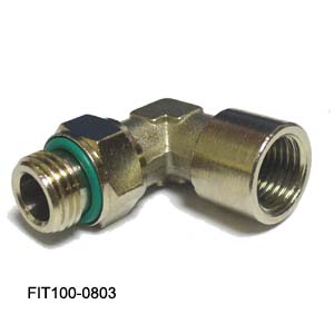 [FIT100-0803] Tuttnauer Fitting 1/4" Elbow O-Ring F/M