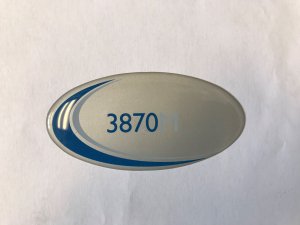 [LAB048-0249] Tuttnauer Label, Door, 3870M, 2010 For Door Cover POL065-0044