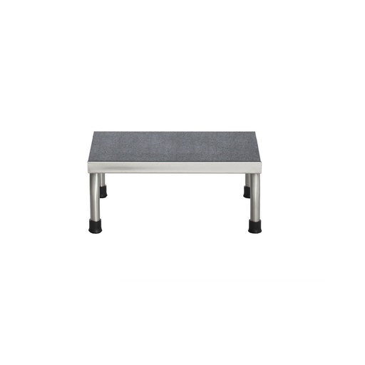 [SS8374] Step Stool, 1-Step, Stainless Steel, 18"W x 7 5/8"H x 12"D
