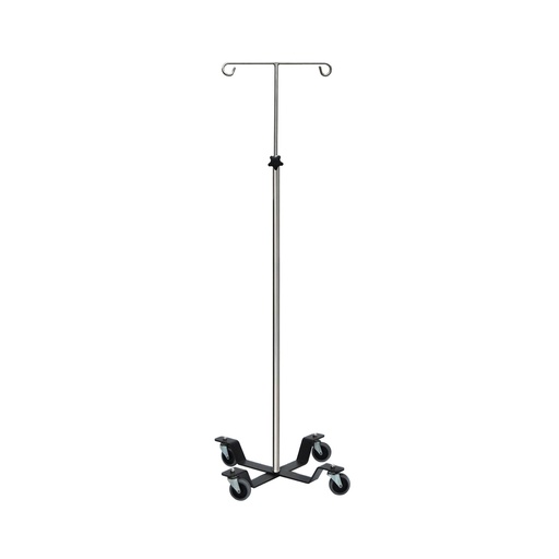 [SS8345] I.V. Pole, Infusion Pump, 2-Hook, Stainless Steel