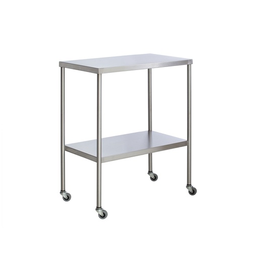 [SS8016] Instrument Table with Shelf, Stainless Steel, 16" x 30"