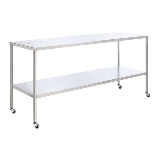 [SS8004] Instrument Table with Shelf, Stainless Steel, 24" x 60"