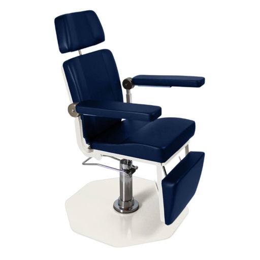 [8612] Phlebotomy Chair, 8612, Height Adjustable with Seamless Upholstery, Foot Operated Pump, 250 lb, Cushioned Leg Rest, Available in 8 Colors
