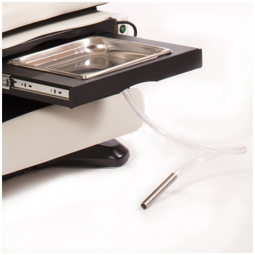 [822] Drain Pan with Spout, Stainless Steel, Factory Installed for 4040-650-100, 4040-650-100B, 4040-650-200, 4040-650-200B, 4040-650-300, 4040-650-300B, 4070-650-100, 4070-650-100B, 4070-650-200, 4070-650-200B, 4070-650-300, 4070-650-300B, 5240, 5240-145, 5240-145B, 5240B, 5250, 5250B