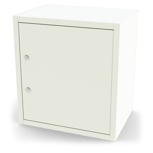 [7785] Narcotic Shelf, 7785, Steel with Five Adjustable Steel Shelves, Single Door, Double Lock,(keyed differently) 18.625” W x 20.25” H x 13.625” D, Quiet White