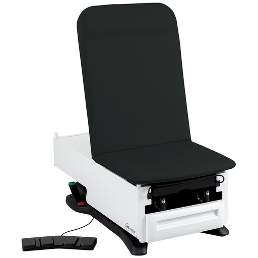 [3503-500-300] Exam Table, 3503-500-300 with OneTouch WheelBase® System, Classic Upholstery, Power Backrest, Stirrups, Drain Pan, Electrical Receptacle, Drawer Warmer, Foot Control, Front Storage Drawer, Available in 16 Colors