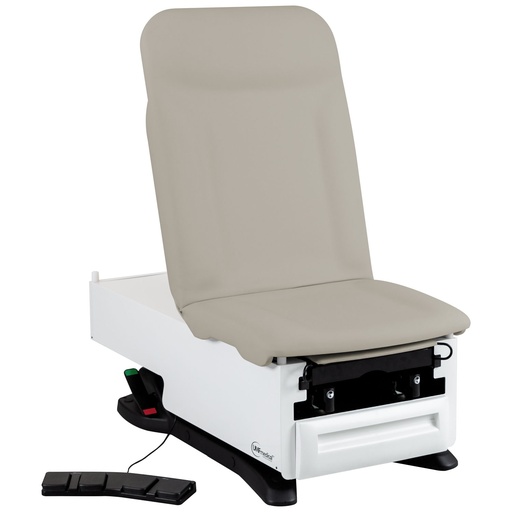 [3502-500-305] Exam Table, 3502-500-305 with OneTouch WheelBase® System, Premium Upholstery, Power Backrest, Stirrups, Drain Pan, Foot Control, Front Storage Drawer, Available in 16 colors
