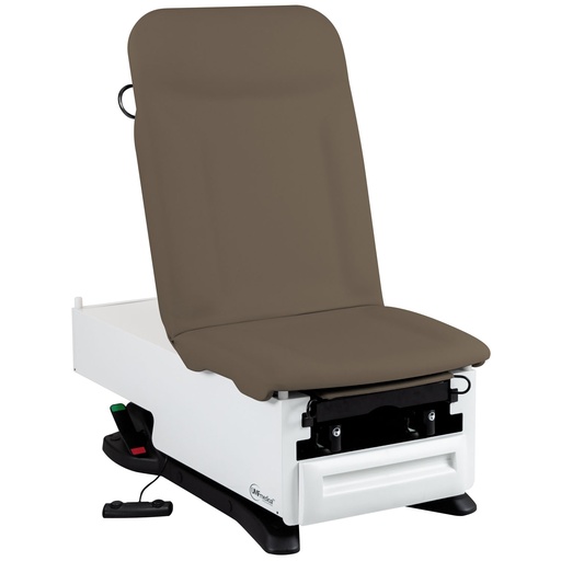 [3002-500-305] Exam Table, ProGlide, 3002-500-305 with OneTouch WheelBase® System, Premium Upholstery, Pneumatic Backrest, Stirrups, Foot Control, Front Storage Drawer, Available in 16 colors