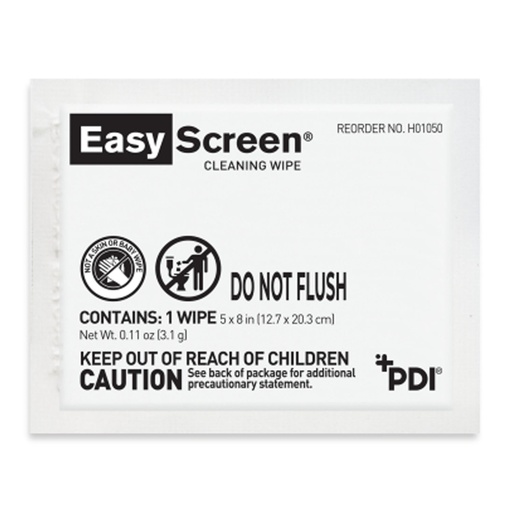 [H01050] Easy Screen™ Cleaning Wipe, 5"x8", 1/pk, 50 pk/bx, 10 bx/cs
