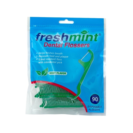 [FLSPK9036] Freshmint® Dental Floss Picks, Mint Flavored, 90/bg, 36 bg/cs