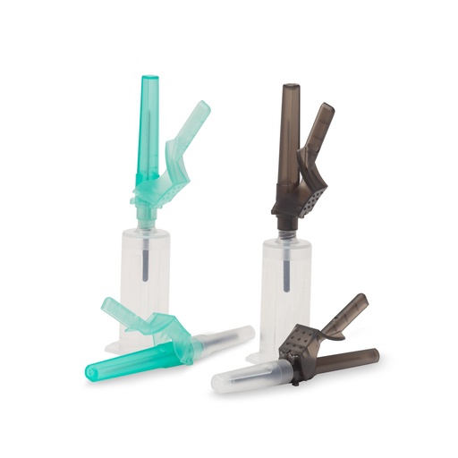 [SBCN-R21G114T] Blood Collection Needle with Attached Tube Holder, 21G x 1.25" 100/bx