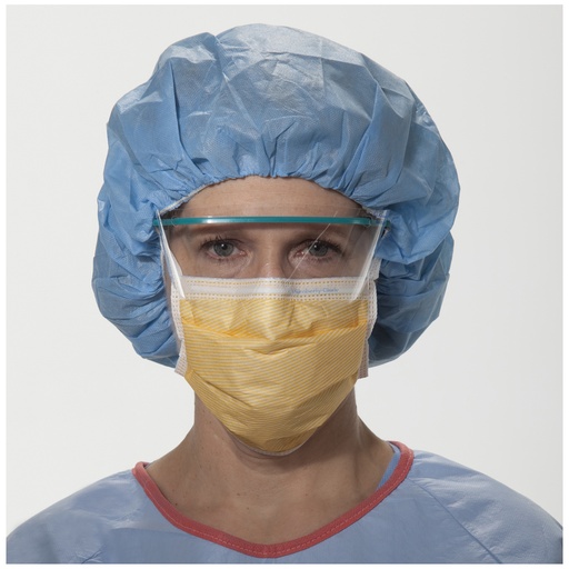 [48237] Fog-Free Surgical Mask, Splashguard™ Visor, Orange, 25/pkg, 4 pkg/cs