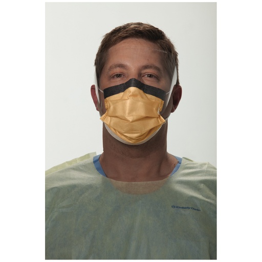 [28800] Procedure Mask, Wraparound Visor, Fog-Free, Earloop, Orange, 25/bx, 4 bx/cs