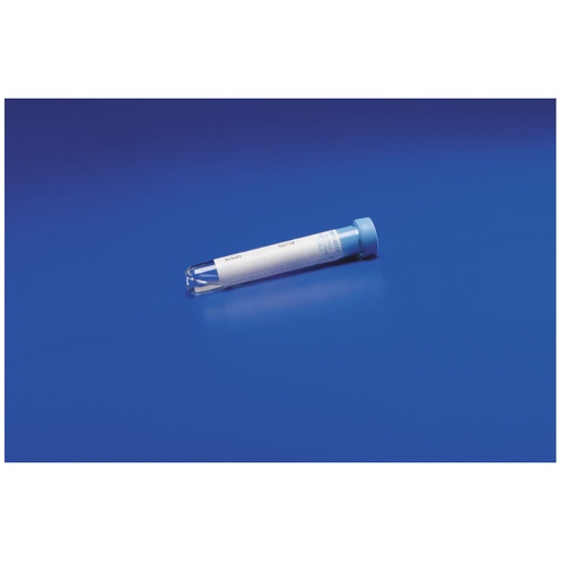 [8881340478] Standard Blood Collection Tube, Buffered Sodium Citrate 0.5mL 3.8% Solution, 13mm x 75mm, 4.5mL, Silicone Coated Blue Stopper, 1000/cs