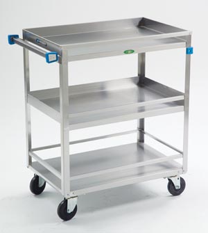 [526] Cart, 19"W x 31"L x 34¾"H, 500 lb Capacity, 3 Shelves, 4" Swivel Casters, 18" x 27" Shelf, 9" Clearance