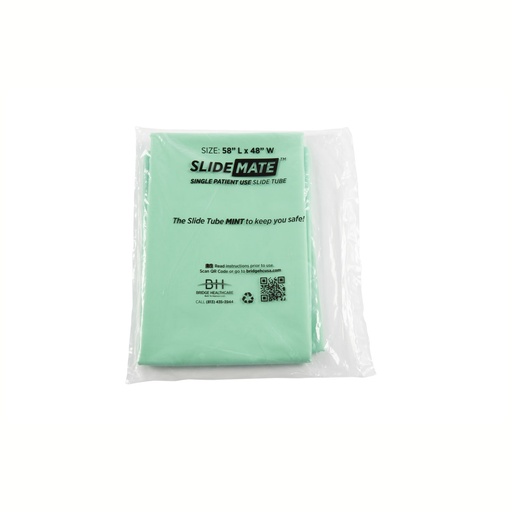 [SM-48SPU] SlideMate, Bari, Single Patient Use, Slide Tube, 58" x 48", Green, 50/cs