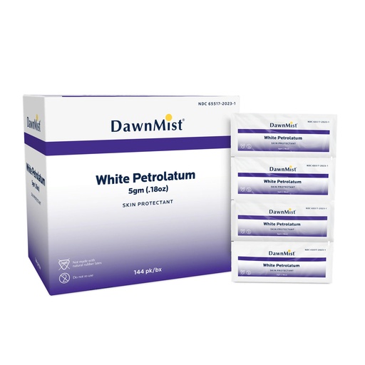 [PJ4324] Petroleum Jelly, 5 gm, White, Frangrance Free, Hypoallergenic Formula, 144 pk/bx, 6 bx/cs