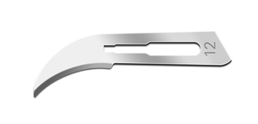 [00SM12] Blade, Swann Morton, Carbon Steel, Size 12, Sterile, 100/bx