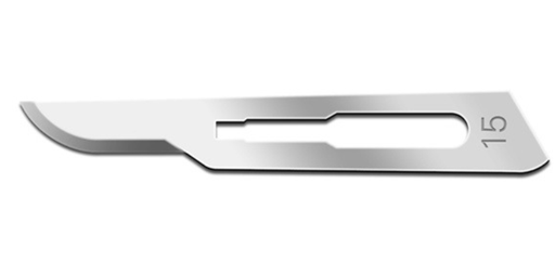 [00SM15] Blade, Swann Morton, Carbon Steel, Size 15, Sterile, 100/bx