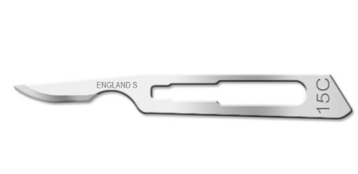 [00SM15C] Blade, Swann Morton, Carbon Steel, Size 15c, Sterile, 100/bx