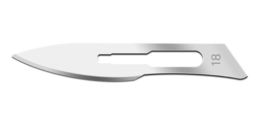 [00SM18] Blade, Swann Morton, Carbon Steel, Size 18, Sterile, 100/bx