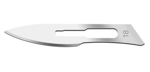 [01SM18] Blade, Swann Morton, Stainless Steel, Size 18, Sterile, 100/bx
