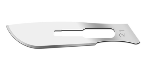 [00SM21] Blade, Swann Morton, Carbon Steel, Size 21, Sterile, 100/bx