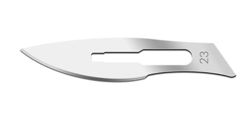 [02SMV23] Blade, Swann Morton, Carbon Steel, Size 23, Non-Sterile, 5/pk, 20 pk/bx