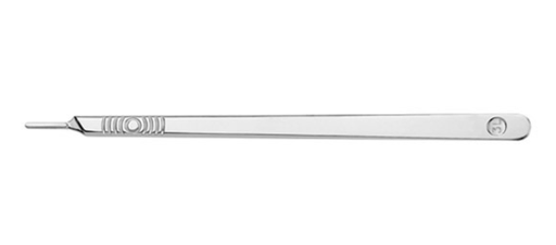 [073L] Surgical Handle, Stainless Steel, Fits Blades 6-16, Size 3, Long