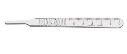 [07S] Surgical Handle, Stainless Steel, Major, Standard, 11.2 cm