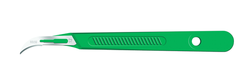 [92412] Scalpel, Lance, Size 12, Green Handle, Disposable, Sterile, 10/bx