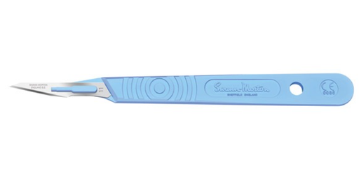 [SM0503] Scalpel, Swann Morton, Size 11, Blue Handle, Disposable, Sterile, 10/bx