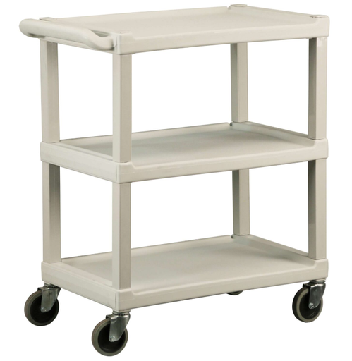 [2000] Lakeside 2000 Plastic Utility Cart, Beige, 3 Shelf