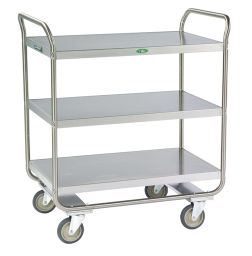 [244] Lakeside 244 Tubular Utility Cart, NSF, Stainless Steel, 3 Shelf