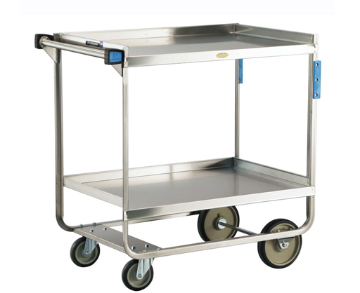 [743] Lakeside 743 Stainless Steel Utility Cart, 2 Shelf