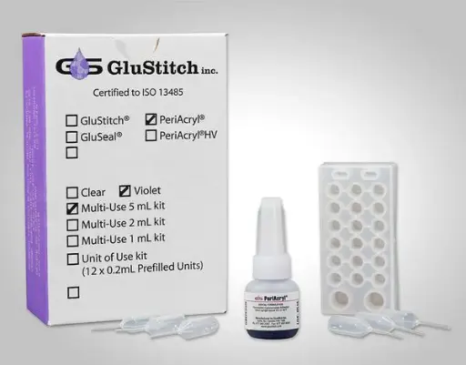 [P-ACRYLU(V)HV] Oral Adhesive, High Viscosity, 0.2 mL Single-Use, Violet, 12/pk