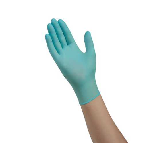 [8856NMB] Glove, Stretch Nitrile Exam, Fingertip Textured, Med, Teal, PF, 150/bx, 10bx/cs