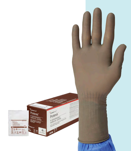 [2D73HT60] Protexis PI Orthopaedic Surgical Gloves, Brown, Size 6, PF, LF, Sterile, 40pr/bx, 4bx/cs