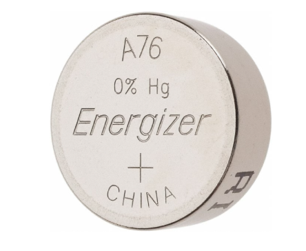 [A76BPZ] Button Battery, A76, 1.5V, Miniature, Alkaline, Zero Mercury, 1/ea, 6ea/pk, 12pk/cs