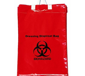 [UFDD1114] Dressing Disposal Bag, 11 x 14, Red, Perforated, 1.5 Mil, 50/pk, 10 pk/cs