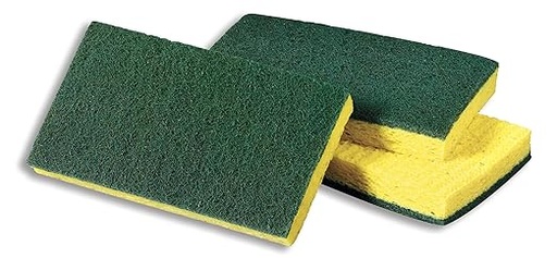[74] Scotch-Brite™ Medium Duty Scrub Sponge, 6.1" x 3.6" x 0.7", Yellow/Green, 20/cs
